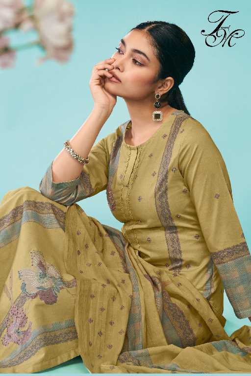 T And M Amrit Wholesale Pure Cotton Lawn With Hand Work Salwar Suits