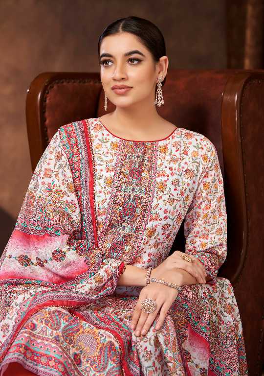 Harshit Summer Salsa Wholesale Pure Cambric With Diamond Work Dress Material