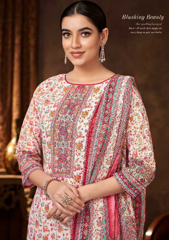 Harshit Summer Salsa Wholesale Pure Cambric With Diamond Work Dress Material