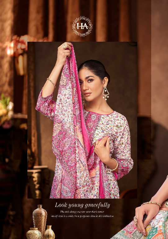 Harshit Summer Salsa Wholesale Pure Cambric With Diamond Work Dress Material