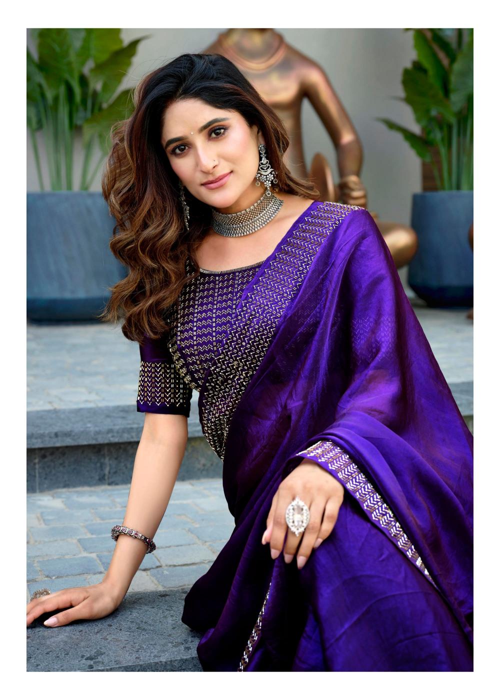 LT Fabrics signature vol 9 elegant style malai silk saree supplier