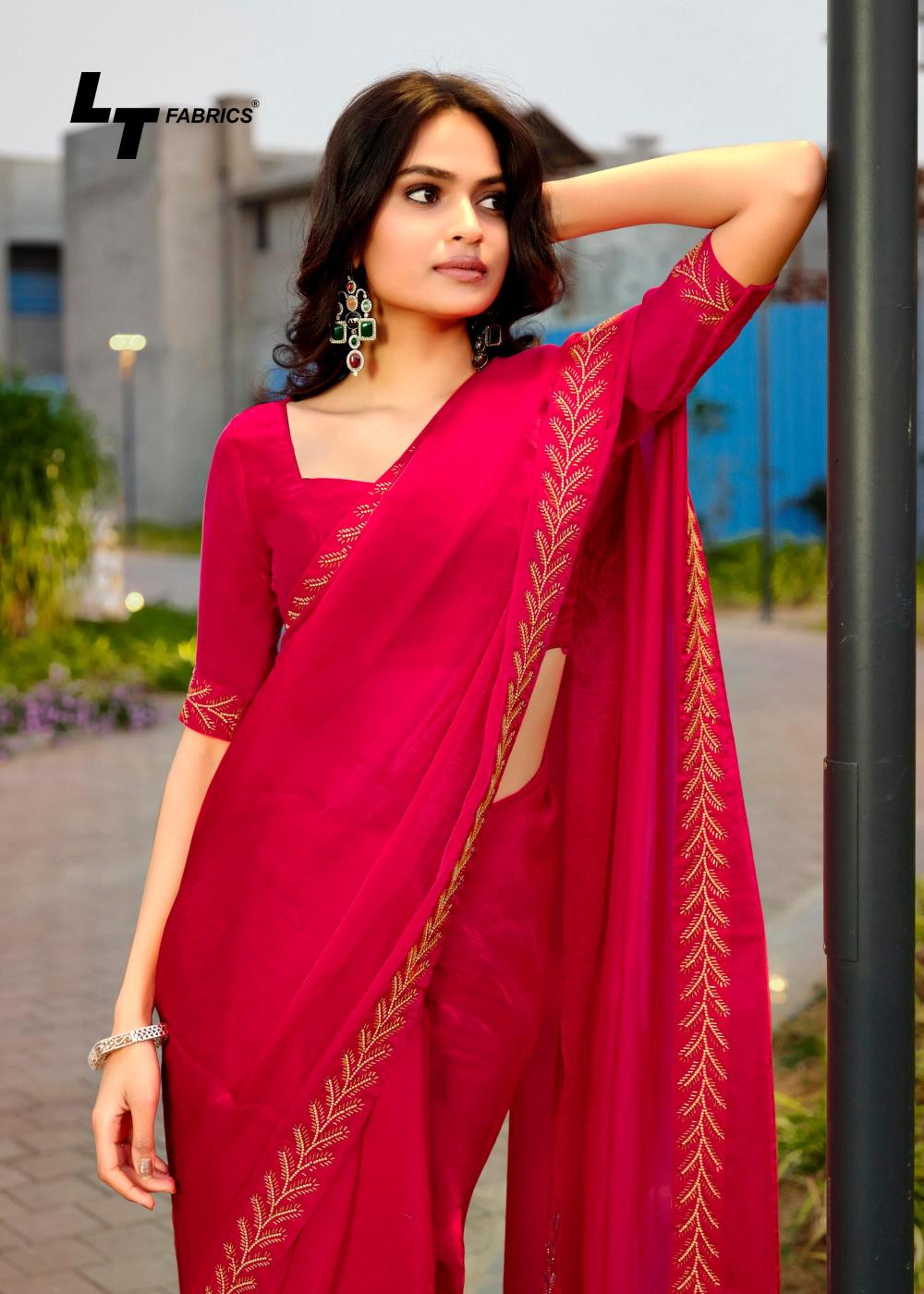 signature vol 10 by LT Fabrics cosmos hit design saree with fancy blouse
