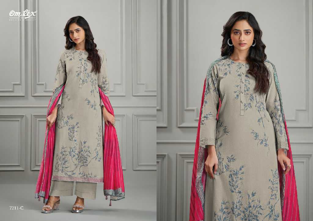 Omtex Kabool Wholesale Lawn Cotton With Embroidery Work Salwar Suits