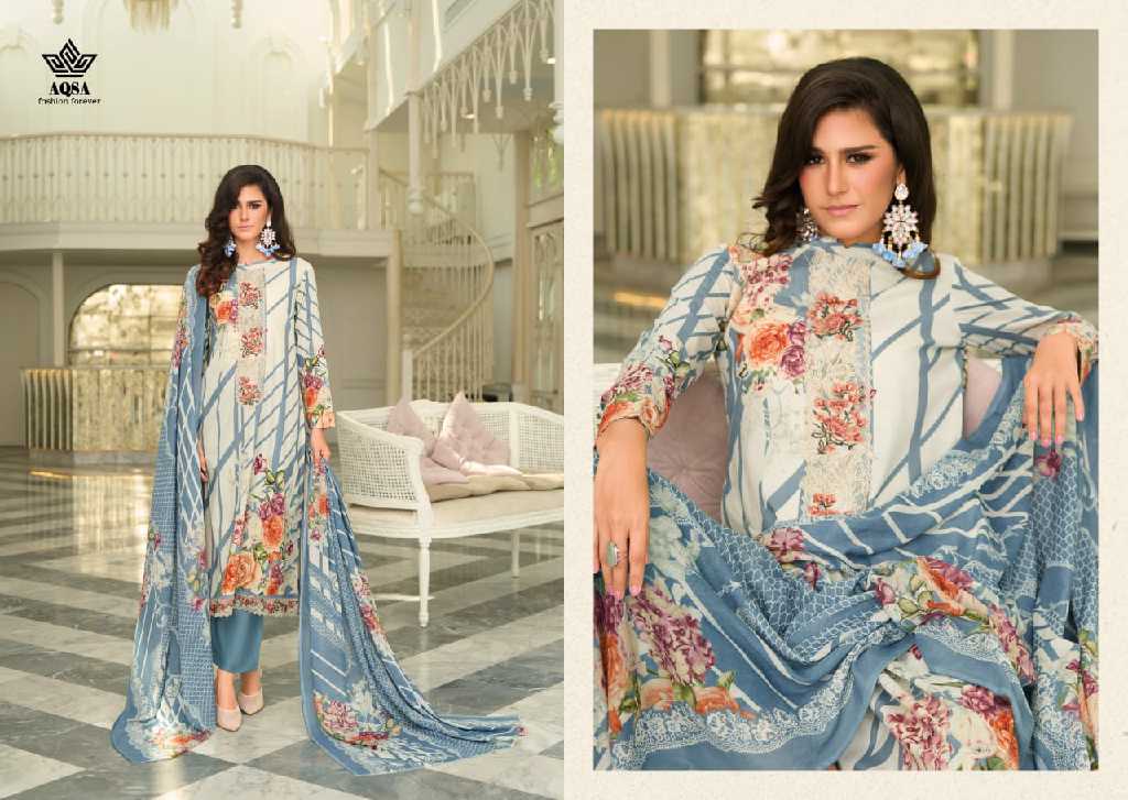 AQSA Spring Summer Vol-1 Wholesale Cambric Cotton Dress Material
