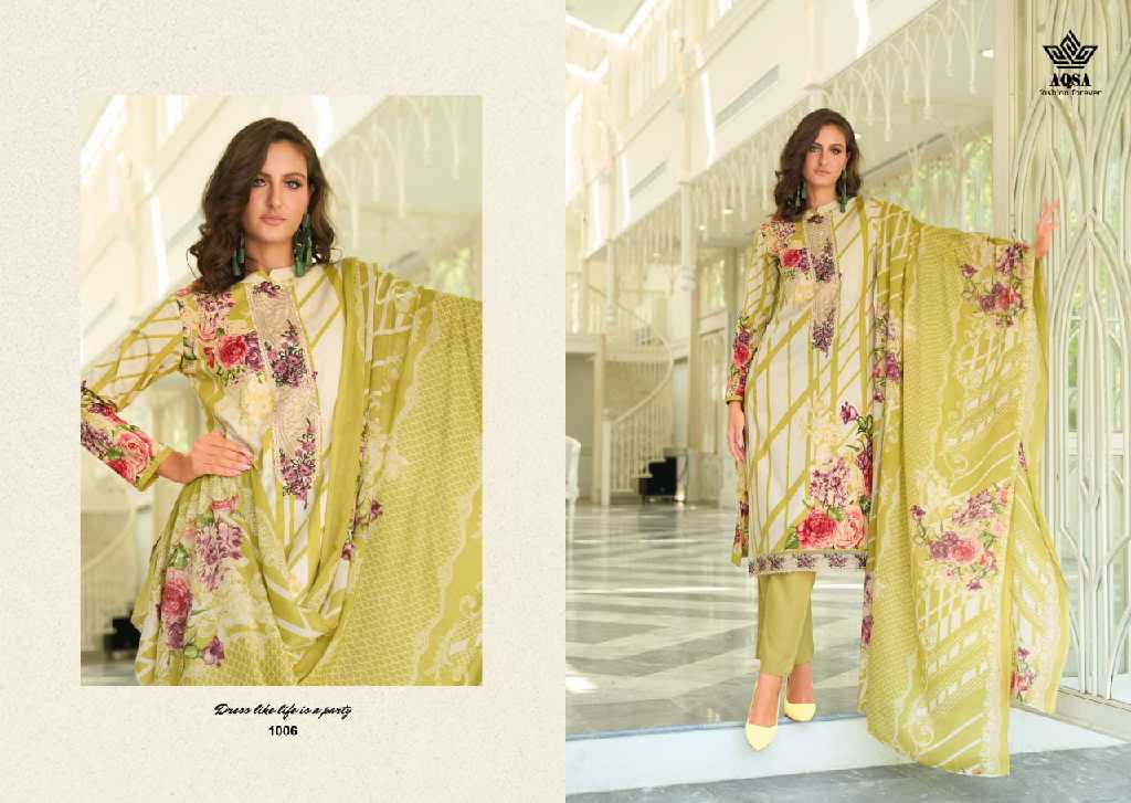 AQSA Spring Summer Vol-1 Wholesale Cambric Cotton Dress Material