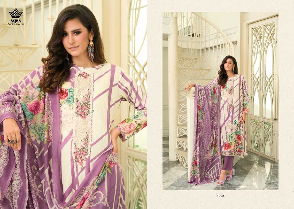 AQSA Spring Summer Vol-1 Wholesale Cambric Cotton Dress Material
