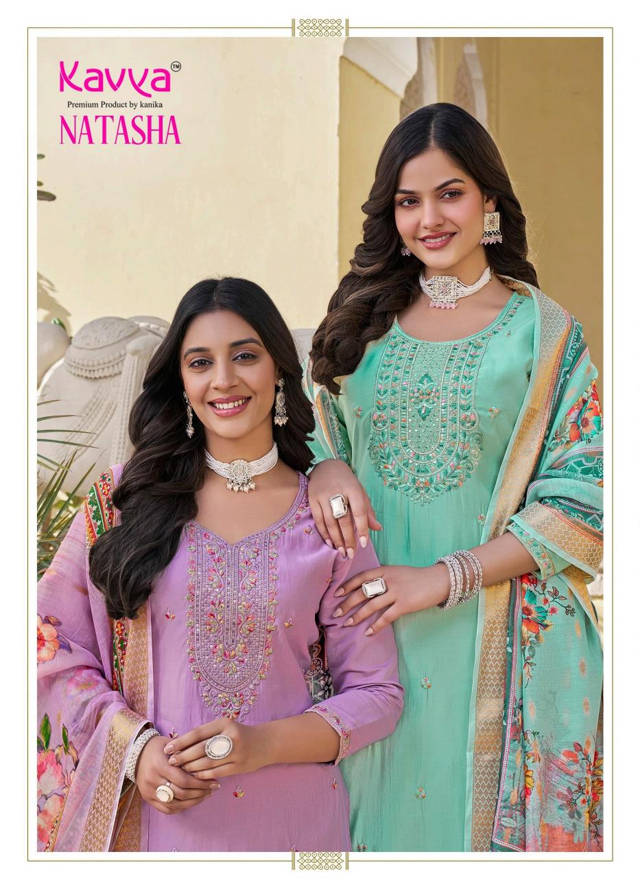kavya presents natasha vol 2 roman silk readymade classic 3pcs dress