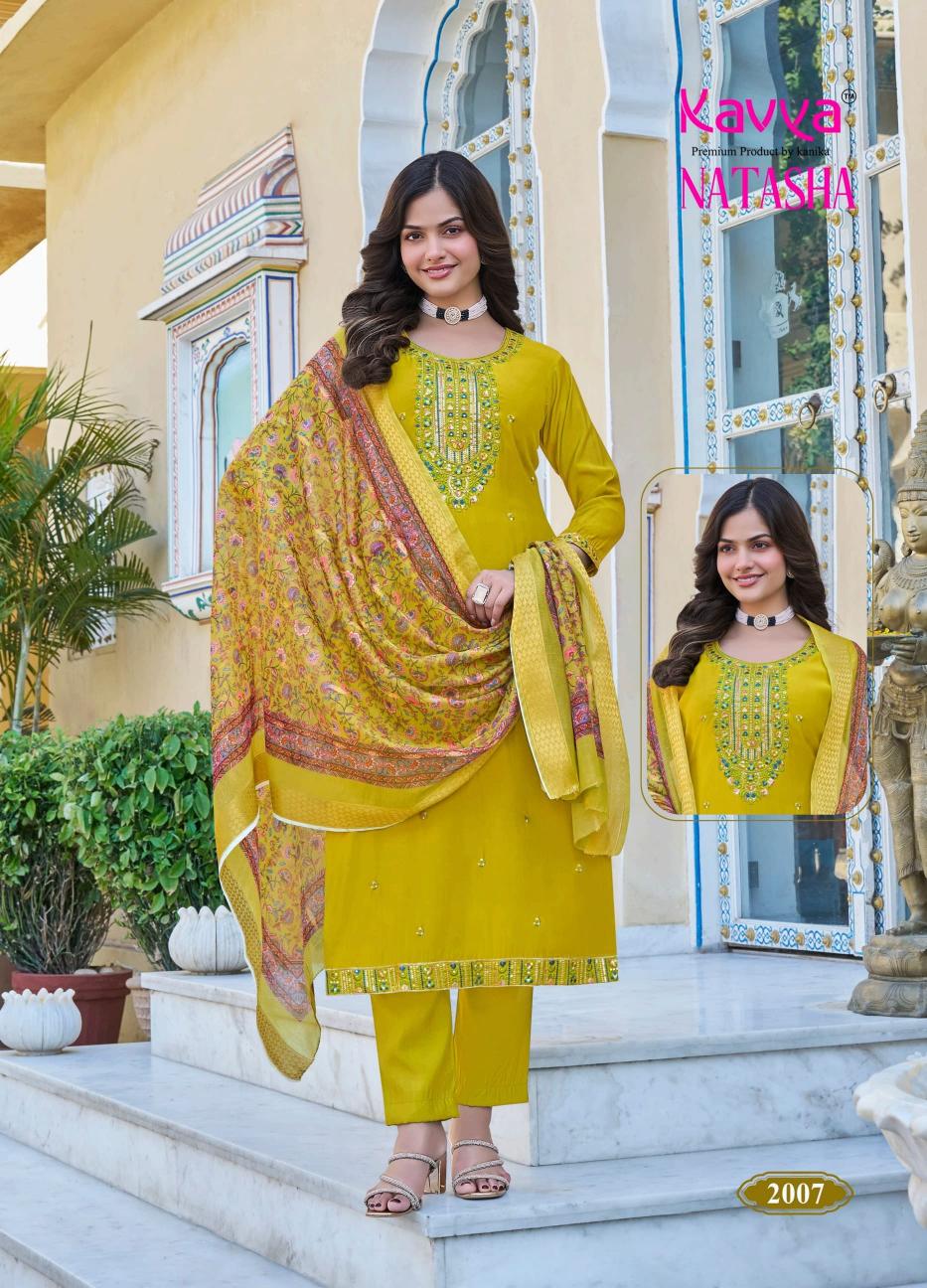kavya presents natasha vol 2 roman silk readymade classic 3pcs dress