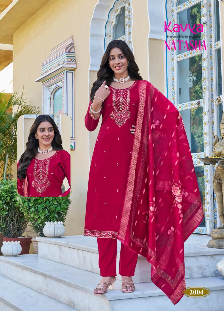 kavya presents natasha vol 2 roman silk readymade classic 3pcs dress