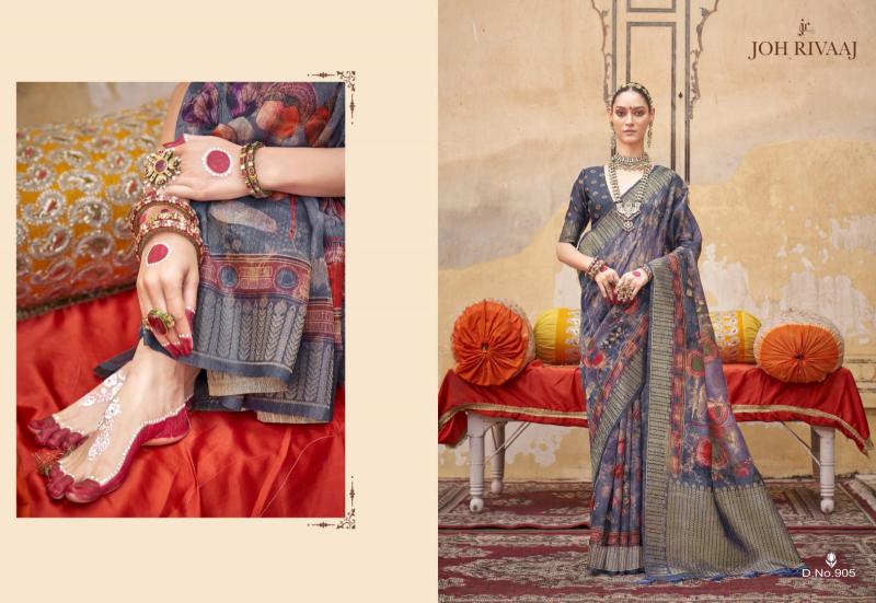 joh rivaaj jankaar 901-909 series shop trendy saree wholesaler
