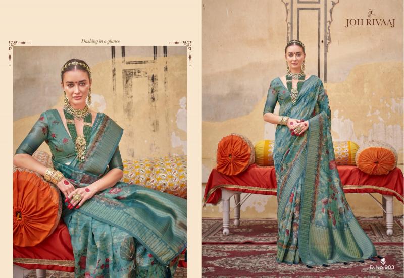 joh rivaaj jankaar 901-909 series shop trendy saree wholesaler