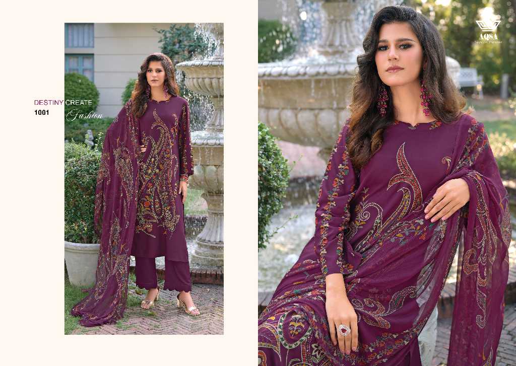 aqsa fashion qalamkari popular design viscose rayon dress material
