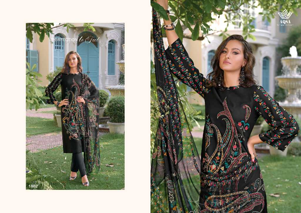 aqsa fashion qalamkari popular design viscose rayon dress material