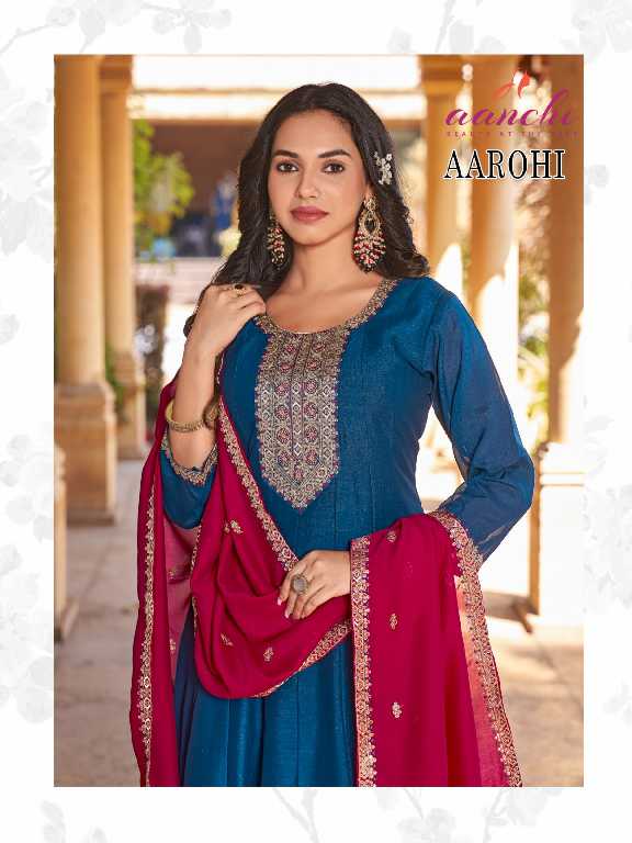 aanchi aarohi vichitra silk readymade elegant style suit for womens