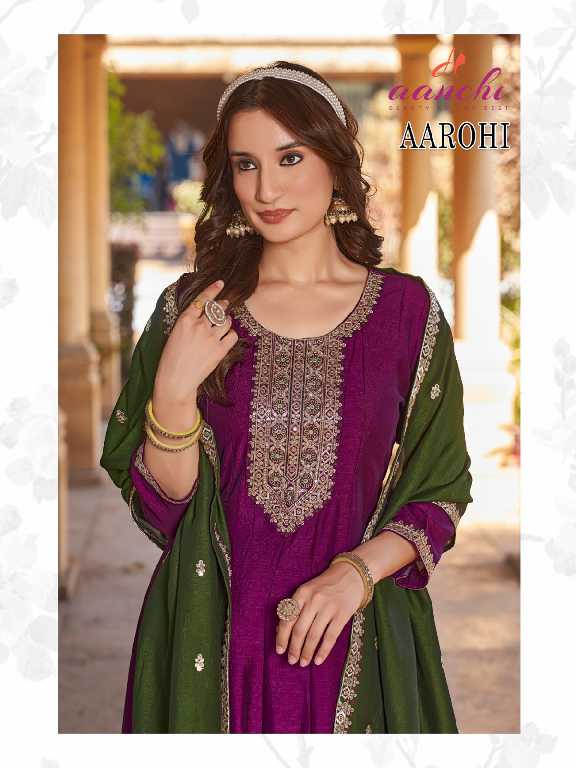 aanchi aarohi vichitra silk readymade elegant style suit for womens