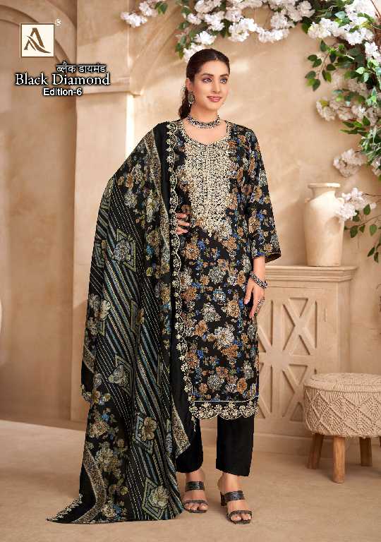 black diamond vol 6 by alok rayon discharge print modern pakistani suits