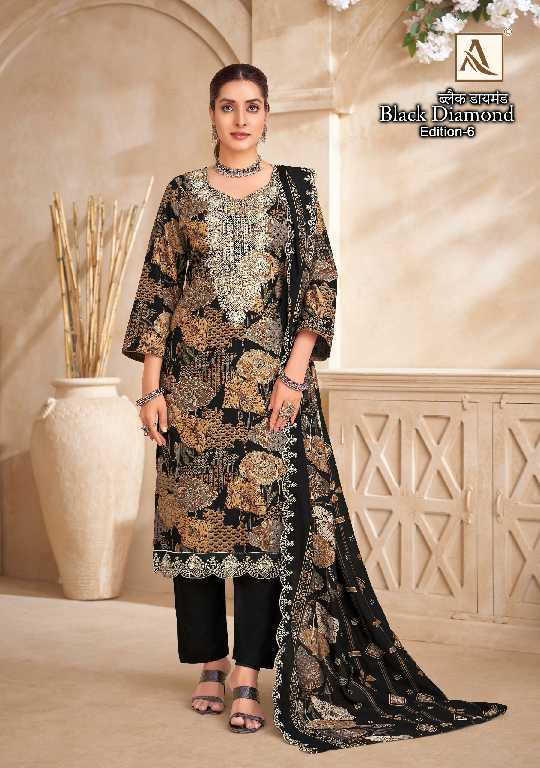 black diamond vol 6 by alok rayon discharge print modern pakistani suits