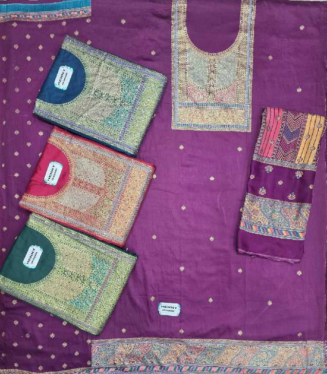 Sargam Henny Wholesale Pure Jam Digital With Hand Work Dress Material