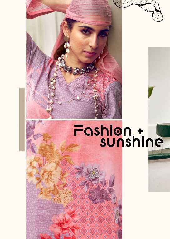 PRM Funflora Wholesale Pure Lawn Cotton With Fancy Work Salwar Suits