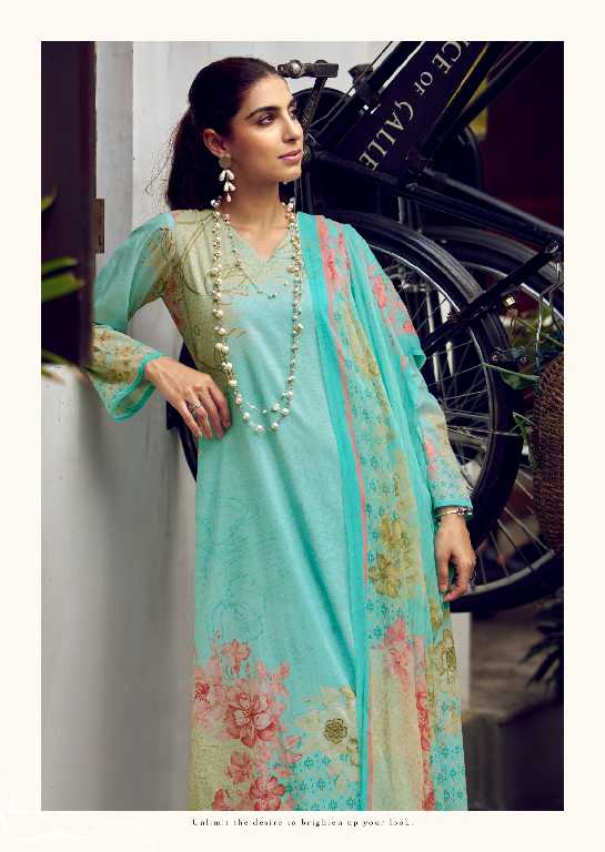 PRM Funflora Wholesale Pure Lawn Cotton With Fancy Work Salwar Suits