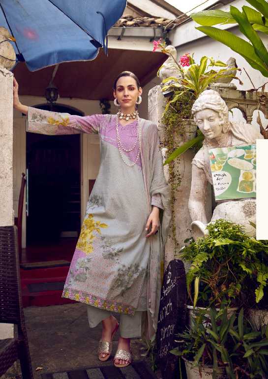 PRM Funflora Wholesale Pure Lawn Cotton With Fancy Work Salwar Suits