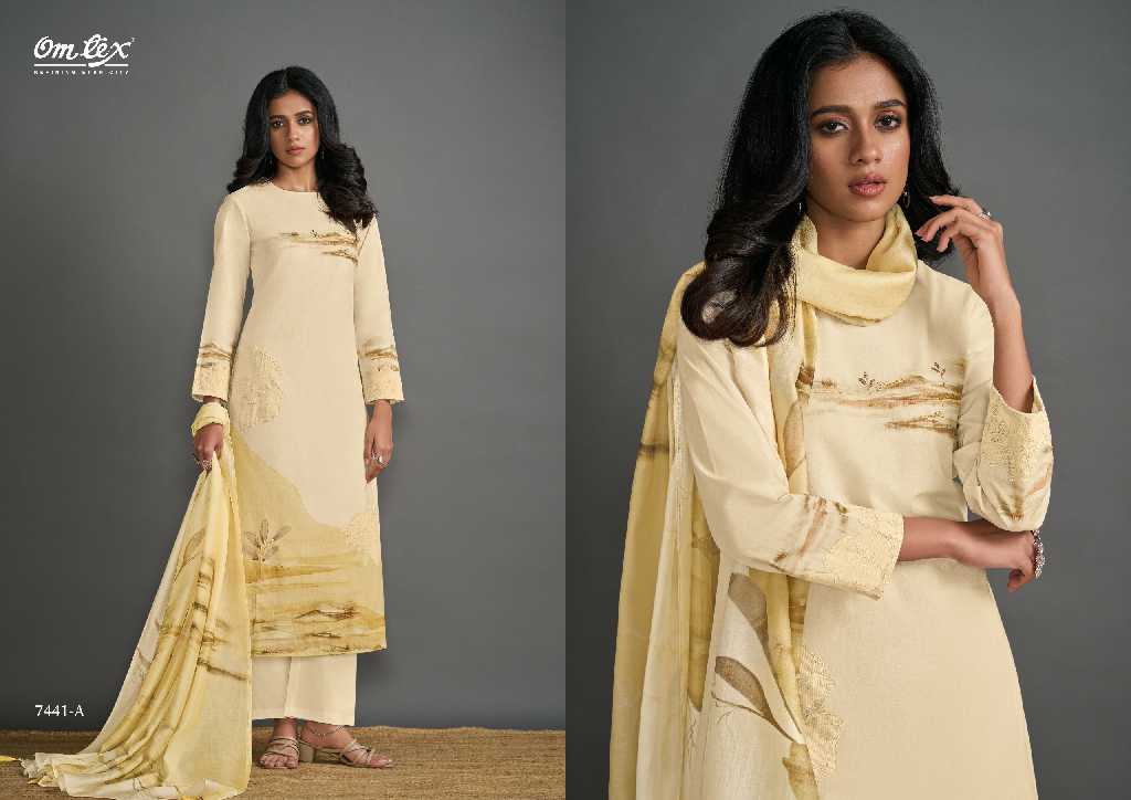 Omtex Style Flow Wholesale Lawn Cotton With Hand Work Salwar Suits