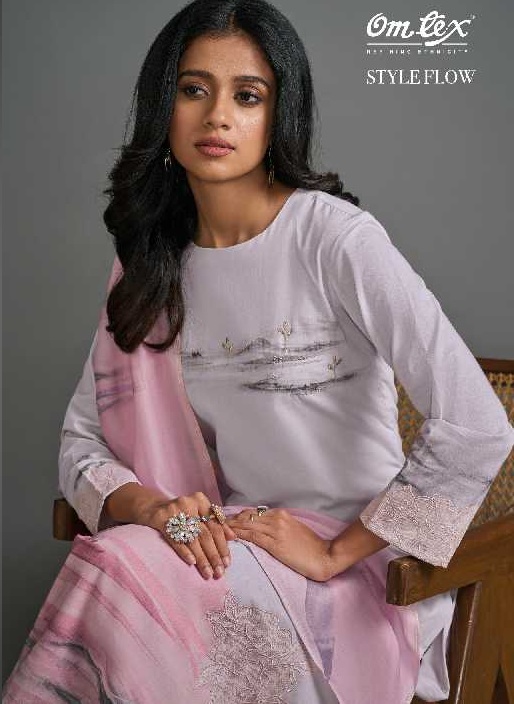 Omtex Style Flow Wholesale Lawn Cotton With Hand Work Salwar Suits