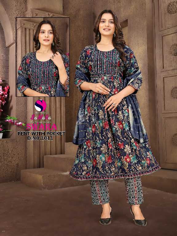 Samara Swara Vol-2 Wholesale Reyon Capsule Print Kurti With Pant And Dupatta