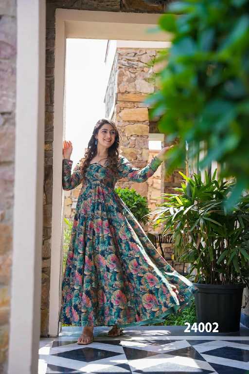 Lucaya Vol-24 Wholesale Heavy Reyon Gown With Dupatta Catalog