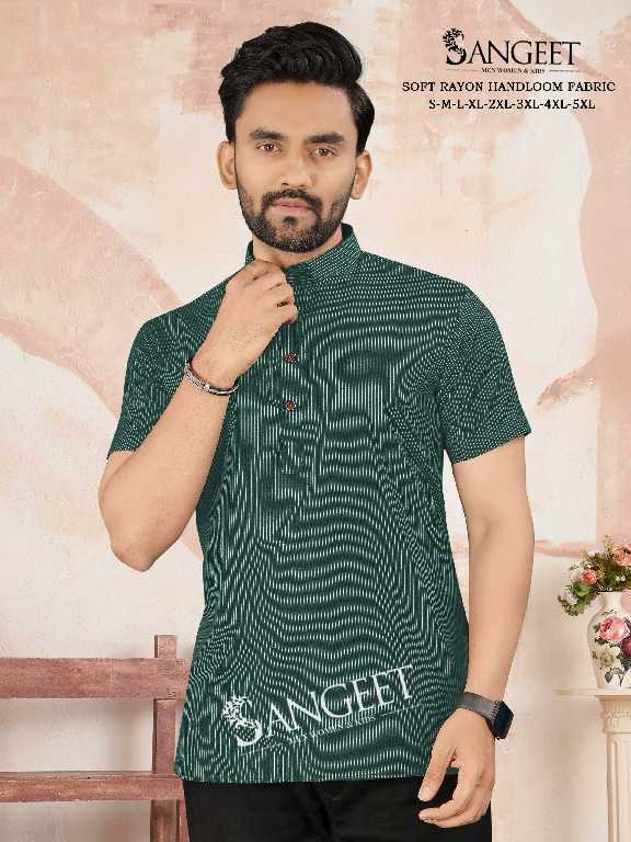 Sangeet Soft Rayon Handloom Fabrics Mens Kurta