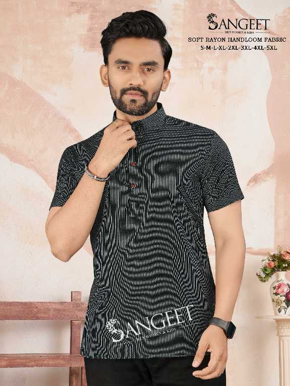Sangeet Soft Rayon Handloom Fabrics Mens Kurta
