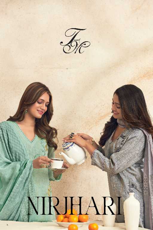 T And M Nirjhari Wholesale Pure Fancy Linen With Embroidery Work Salwar Suits