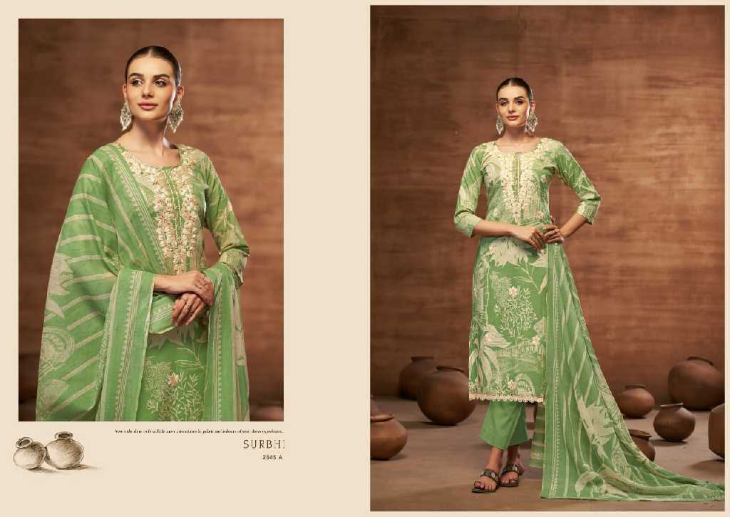 Sargam Surbhi Wholesale Pure Cambric With Exclusive Work Dress Material