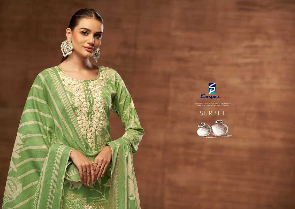 Sargam Surbhi Wholesale Pure Cambric With Exclusive Work Dress Material