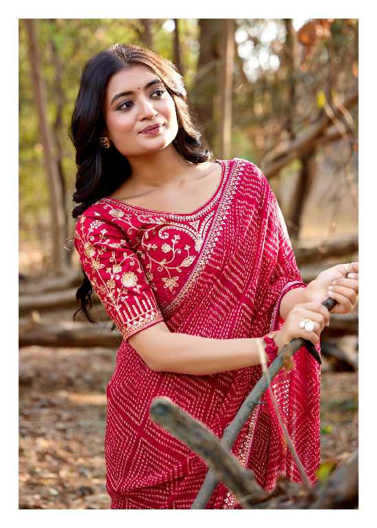 Kashvi Chuneri Vol-1 Wholesale Mono Georgette With Coding Work Sarees