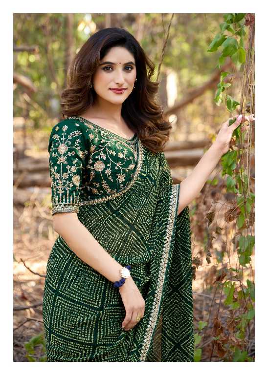 Kashvi Chuneri Vol-1 Wholesale Mono Georgette With Coding Work Sarees