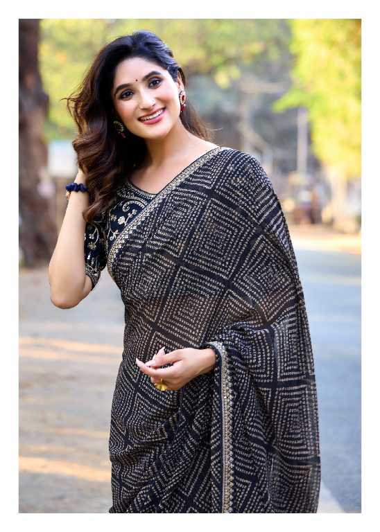 Kashvi Chuneri Vol-1 Wholesale Mono Georgette With Coding Work Sarees
