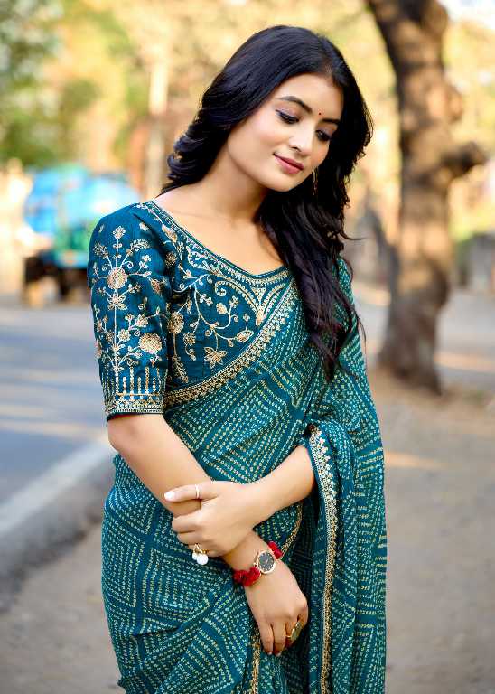 Kashvi Chuneri Vol-1 Wholesale Mono Georgette With Coding Work Sarees