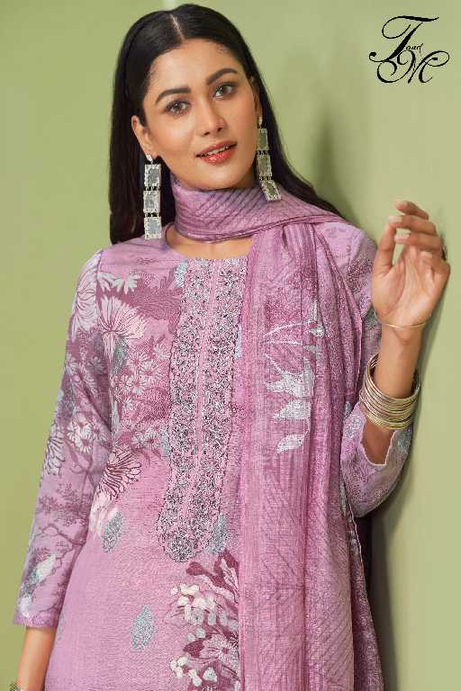 T And M Tripti Wholesale Pure Linen Jacquard With Hand Work Salwar Suits