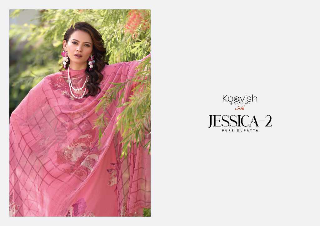 Kaavish Jessica Vol-2 Wholesale Pure Lawn Cotton With Fancy Handwork Salwar Suits