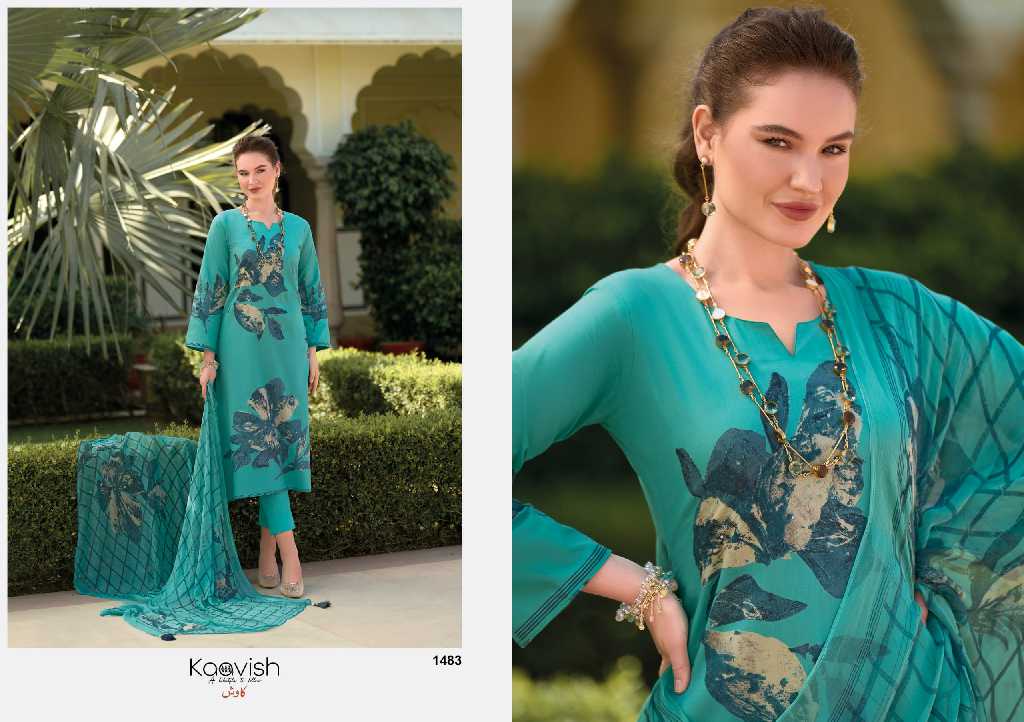 Kaavish Jessica Vol-2 Wholesale Pure Lawn Cotton With Fancy Handwork Salwar Suits