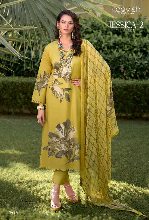Kaavish Jessica Vol-2 Wholesale Pure Lawn Cotton With Fancy Handwork Salwar Suits