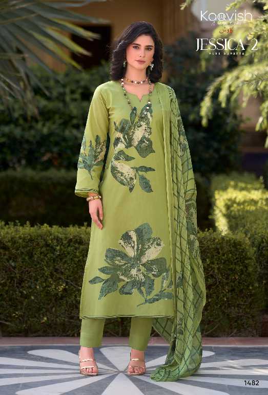 Kaavish Jessica Vol-2 Wholesale Pure Lawn Cotton With Fancy Handwork Salwar Suits