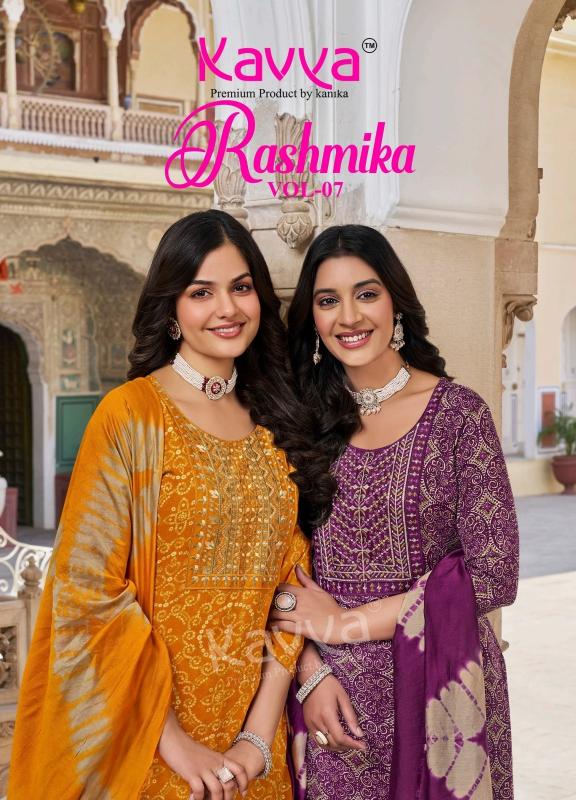 kavya rashmika vol 7 rayon readymade casual 3pcs dress