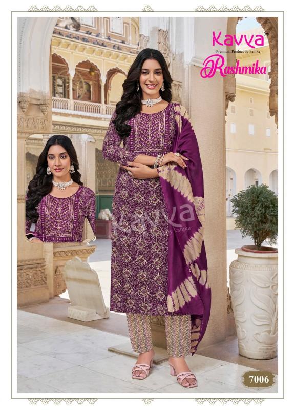 kavya rashmika vol 7 rayon readymade casual 3pcs dress