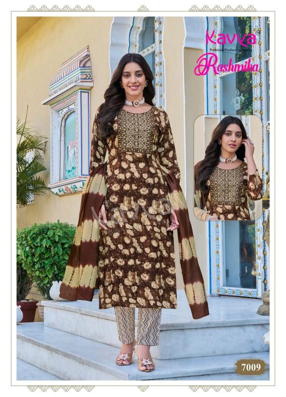kavya rashmika vol 7 rayon readymade casual 3pcs dress