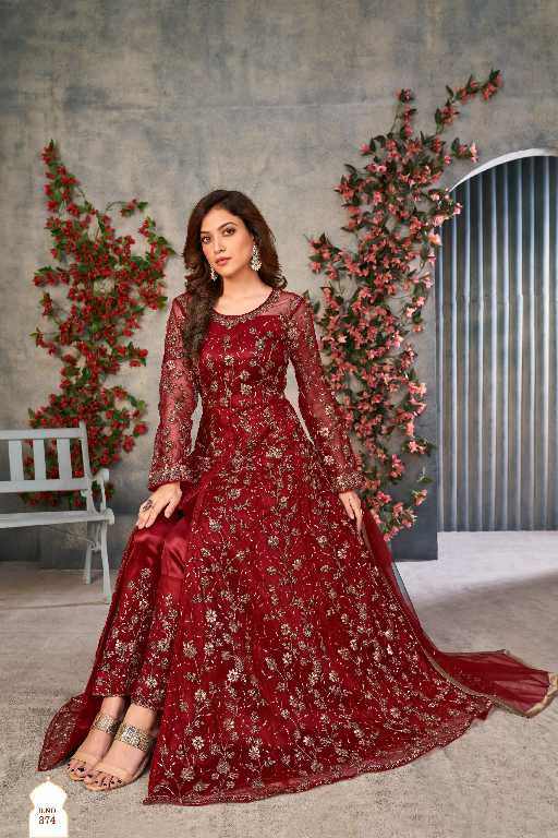 Anjubaa Vol-37 Aanaya By Dani Creations Wholesale Net Fabrics Anarkali Salwar Kameez