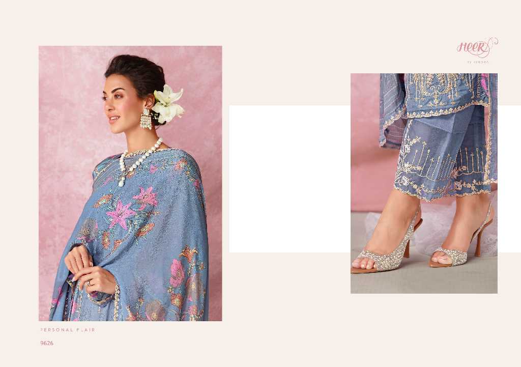 Kimora Heer Tulip Vol-206 Wholesale Pure Muslin With Embroidery Salwar Suits