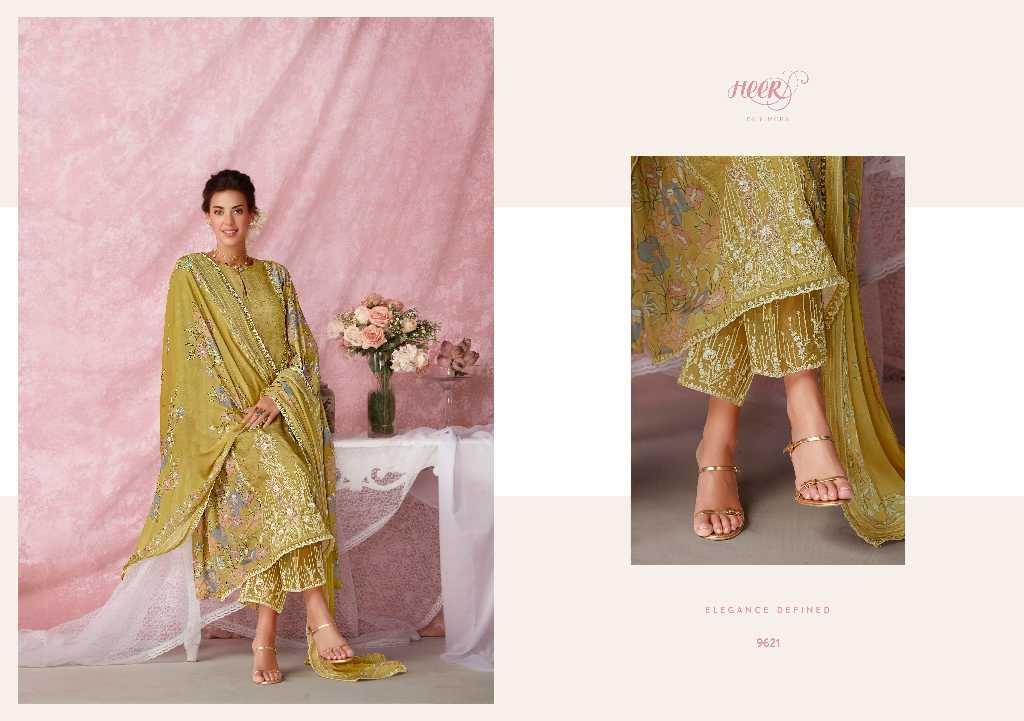 Kimora Heer Tulip Vol-206 Wholesale Pure Muslin With Embroidery Salwar Suits