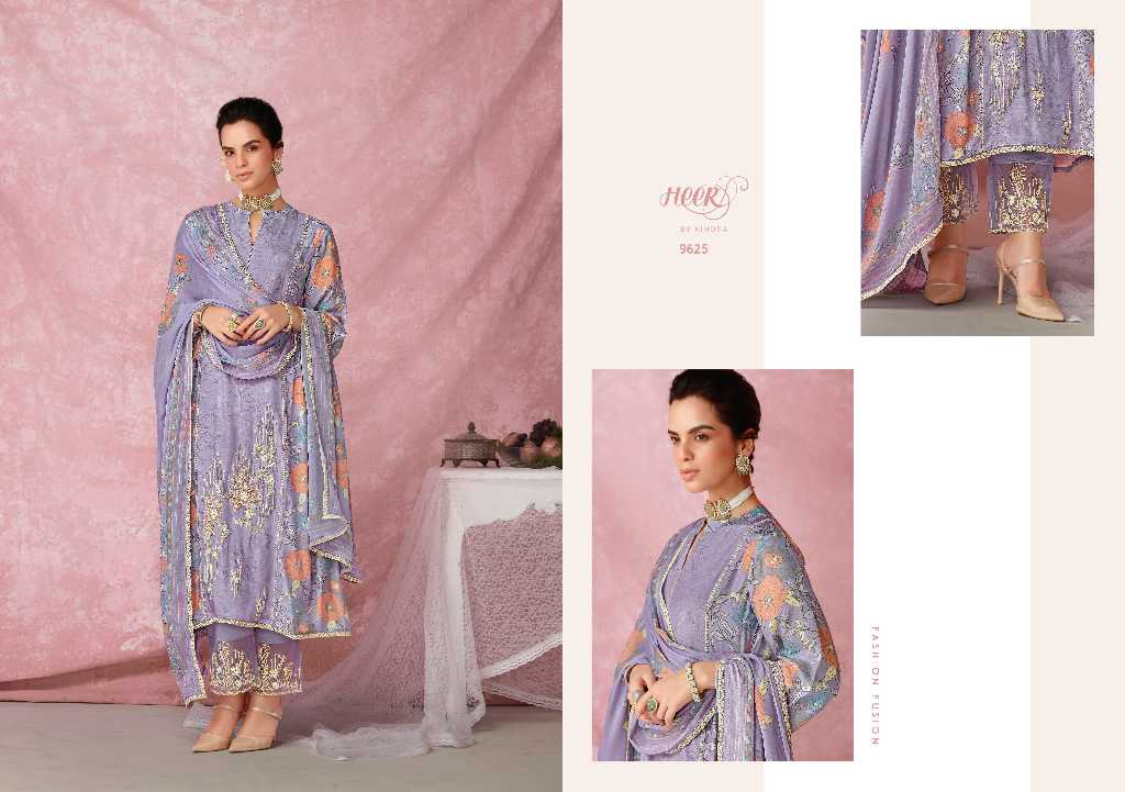 Kimora Heer Tulip Vol-206 Wholesale Pure Muslin With Embroidery Salwar Suits